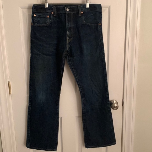 Levi’s Dark Wash Bootcut Mens Jeans Size 34x32 - Picture 1 of 7